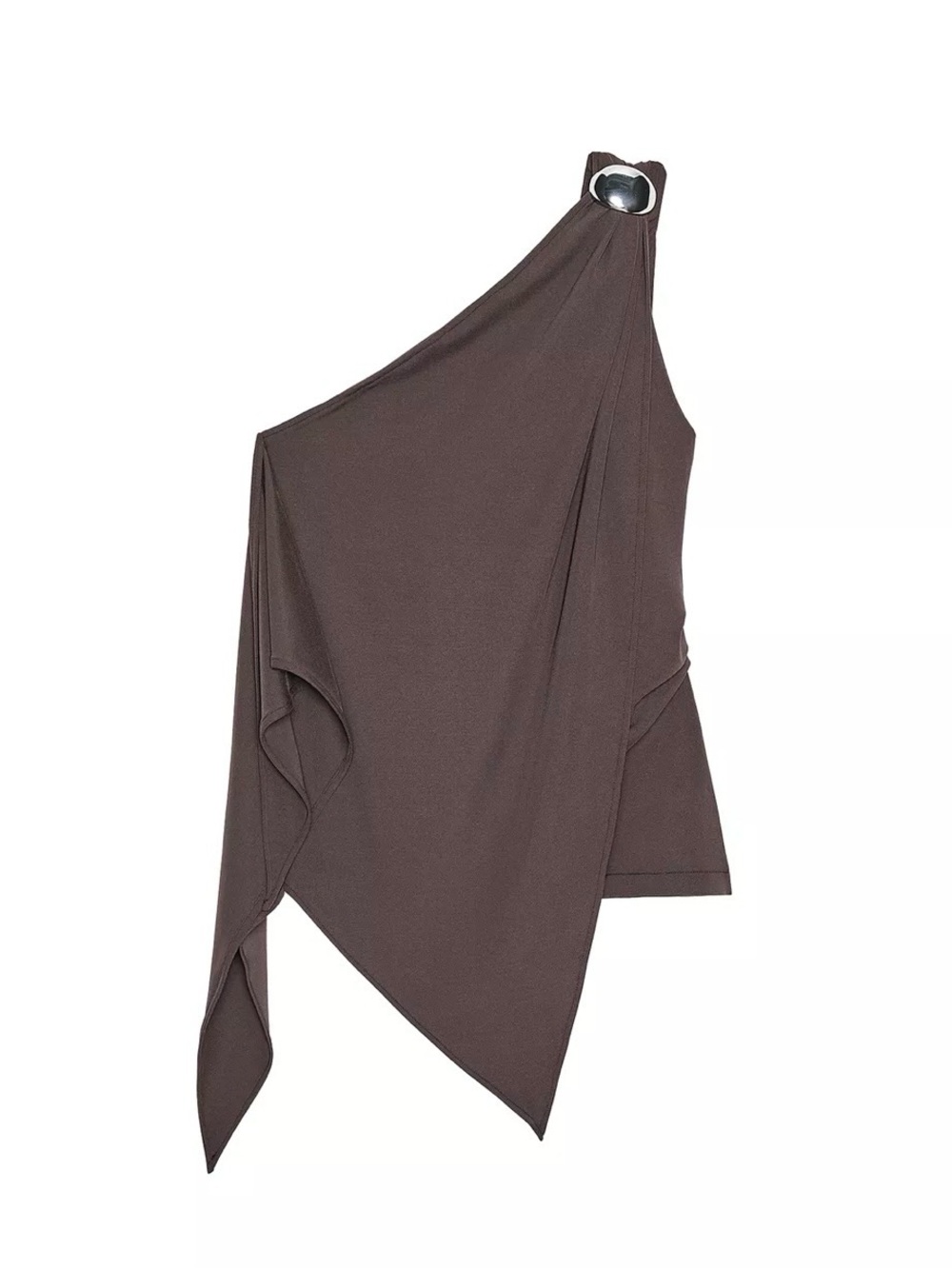 NWT: ZARA ASYMMETRIC CREPE TOP - Size Medium